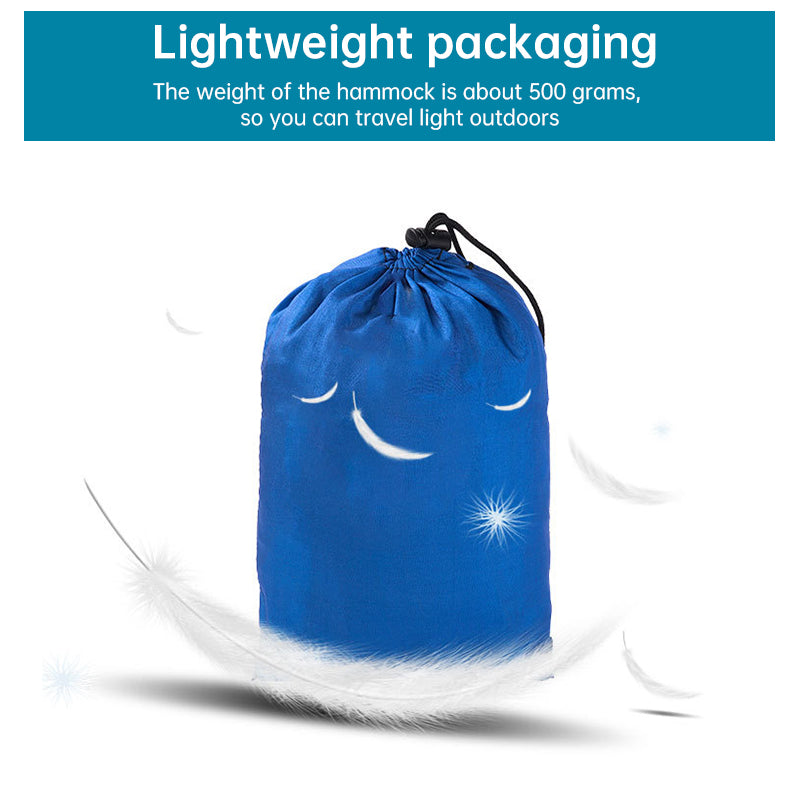 Light double nylon camping hammock with straps. Great for trips, beach, yard & garden. V.I.P Digital Presence The Snag Bin
