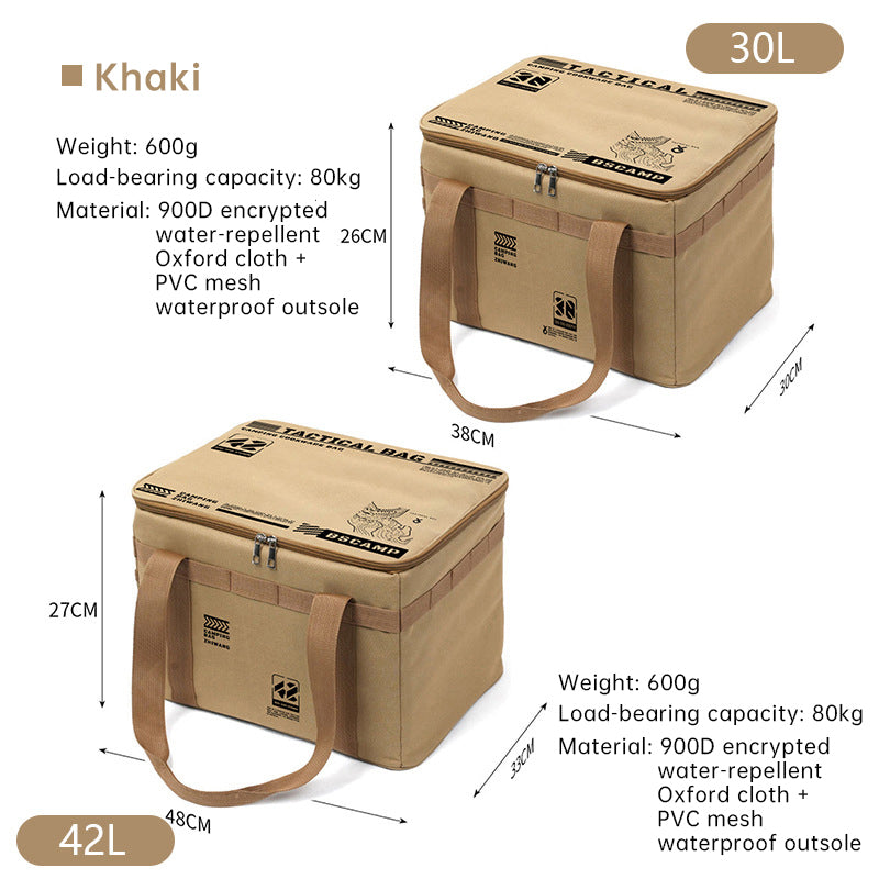Outdoor storage bag, large - capacity foldable storage box, camping gear for picnic, portable, water - resistant V.I.P Digital Presence 32.10 The Snag Bin