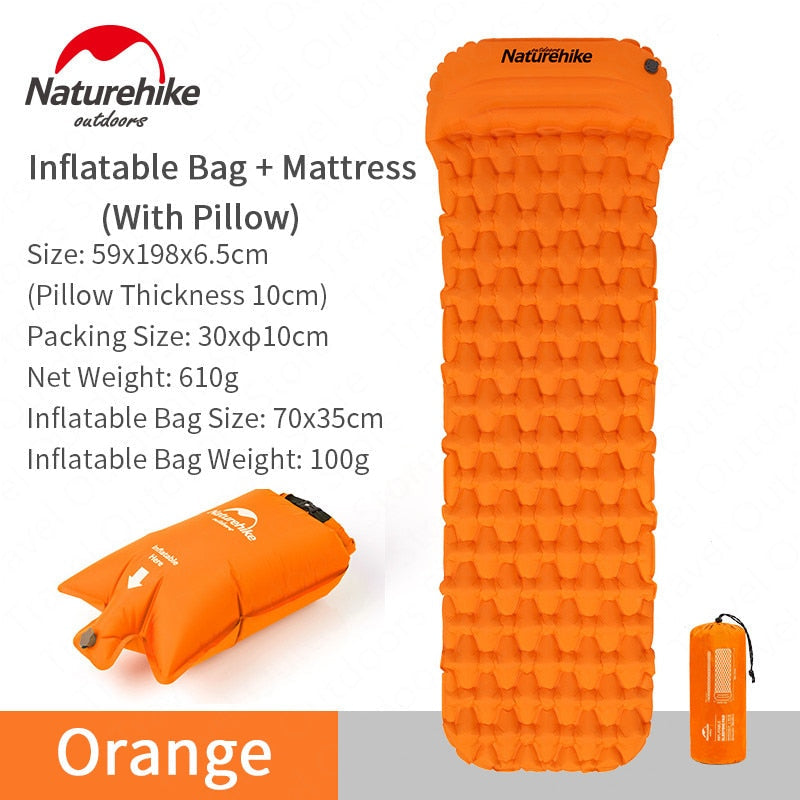 Naturehike Outdoor Camping Mat Inflatable Bag Inflatable Tent Sleeping Pad Ultralight Portable Picnic Air Mat Camping Picnic Pad V.I.P Digital Presence 119.06 The Snag Bin