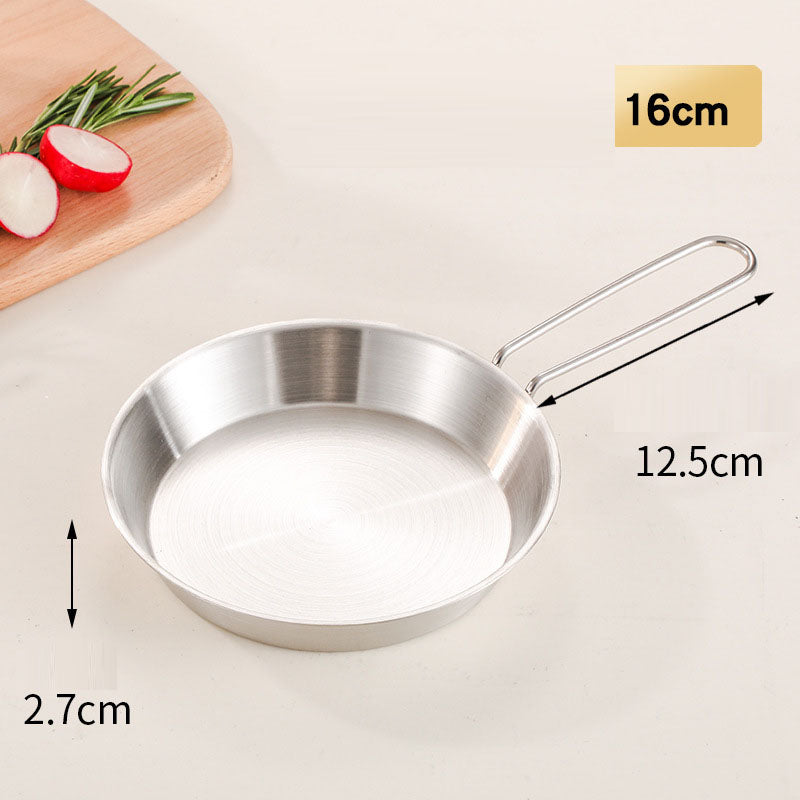 stainless steel folding handle frying pan outdoor flat bottomed frying pan mini frying pan portable frying pan camping equipment V.I.P Digital Presence 20.88 The Snag Bin