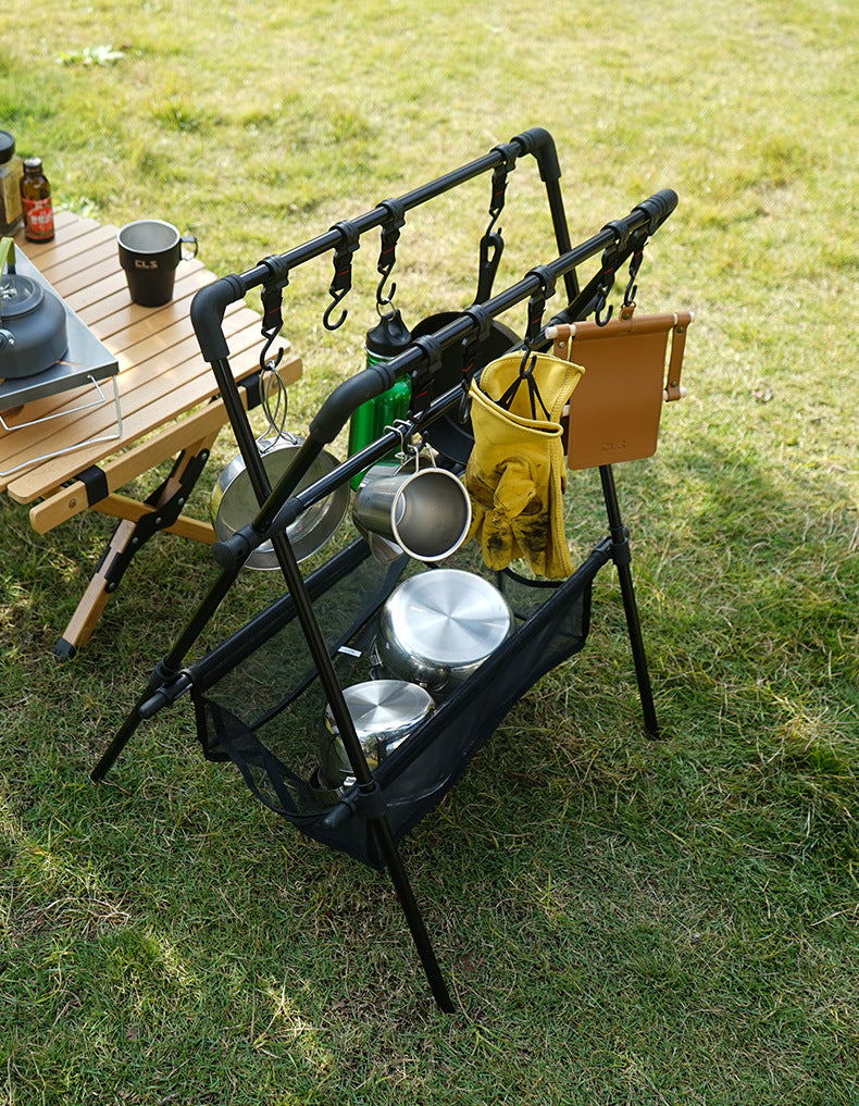 Outdoor camping folding shelf camping car drying rack drying net drying rack storage rack V.I.P Digital Presence The Snag Bin