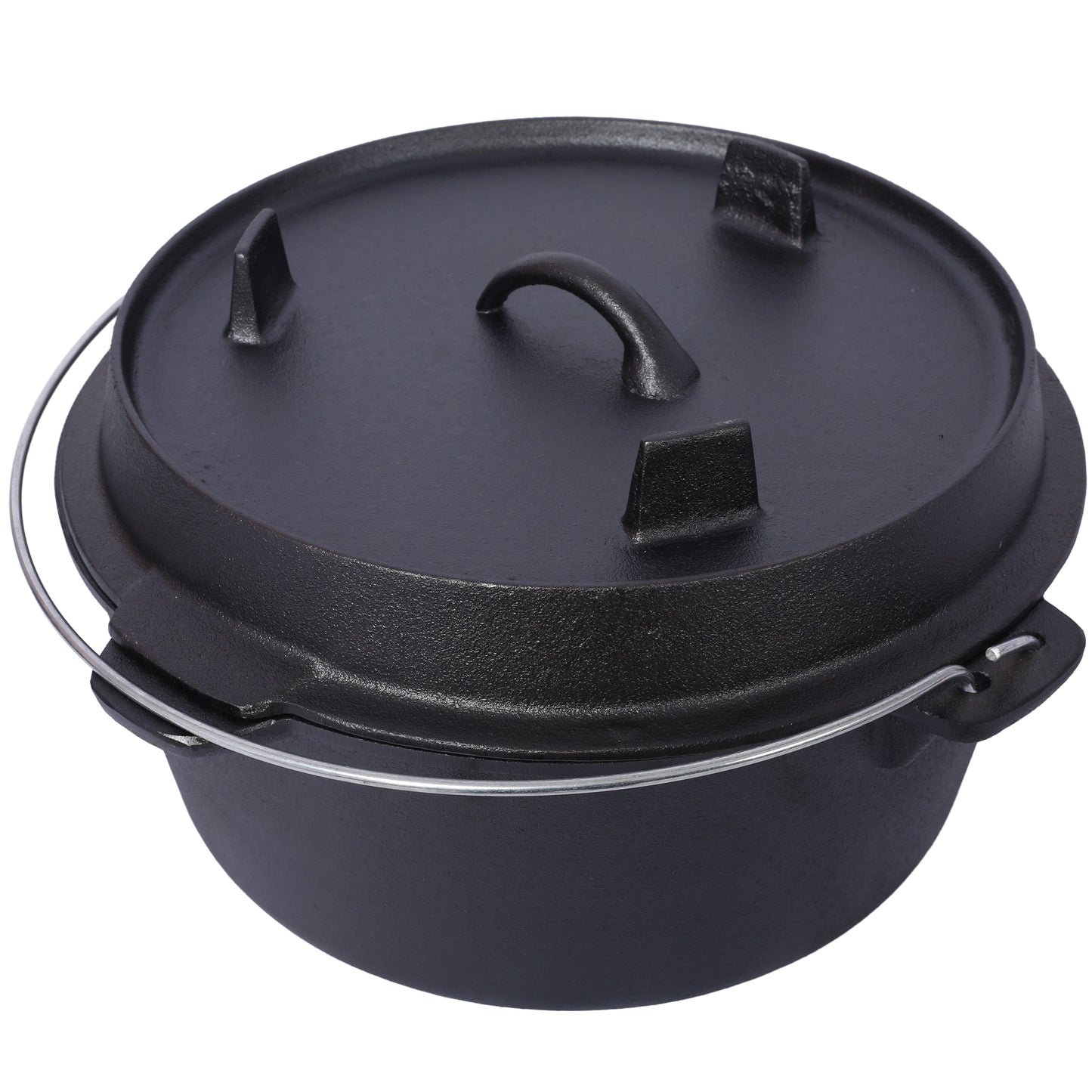 ast iron Dutch oven with lid, outdoor camping deep pot, used for camping, cooking, barbecue and leg rest, 8 Quart V.I.P Digital Presence The Snag Bin