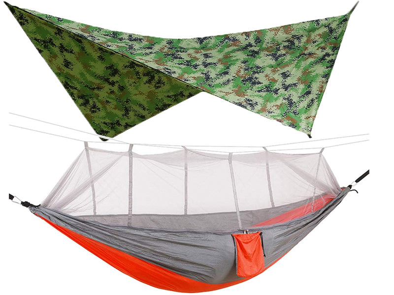 260x140cm Outdoor Double Camping Hammock with Mosquito Net and Rain Fly Tarp Lightweight Parachute Hammocks for Travel Hiking V.I.P Digital Presence 54.28 The Snag Bin
