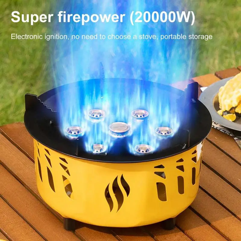 Camping Gas Burner 7-Core Strong Fire Power Portable Cassette Stove Carrying Bag Outdoor Camping Hiking fishing Supplies V.I.P Digital Presence The Snag Bin