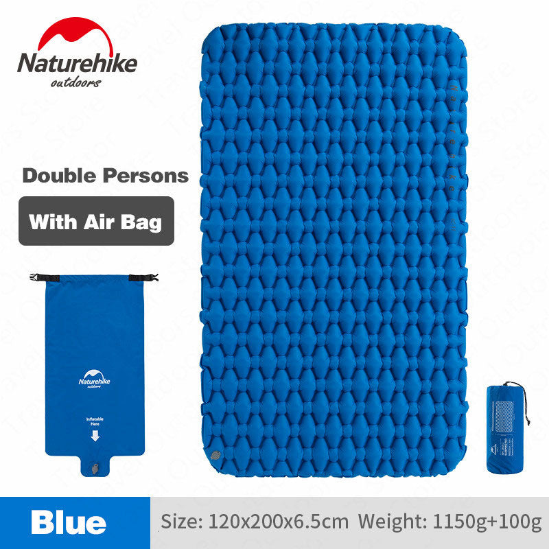 Naturehike Outdoor Camping Mat Inflatable Bag Inflatable Tent Sleeping Pad Ultralight Portable Picnic Air Mat Camping Picnic Pad V.I.P Digital Presence 175.54 The Snag Bin