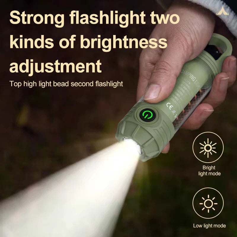 Multi functional outdoor camping light, portable strong light flashlight, rechargeable mini retro camping atmosphere light V.I.P Digital Presence The Snag Bin