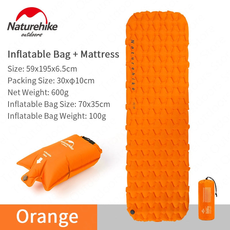 Naturehike Outdoor Camping Mat Inflatable Bag Inflatable Tent Sleeping Pad Ultralight Portable Picnic Air Mat Camping Picnic Pad V.I.P Digital Presence 103.08 The Snag Bin