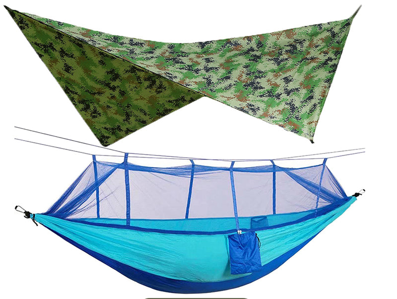 260x140cm Outdoor Double Camping Hammock with Mosquito Net and Rain Fly Tarp Lightweight Parachute Hammocks for Travel Hiking V.I.P Digital Presence 54.28 The Snag Bin
