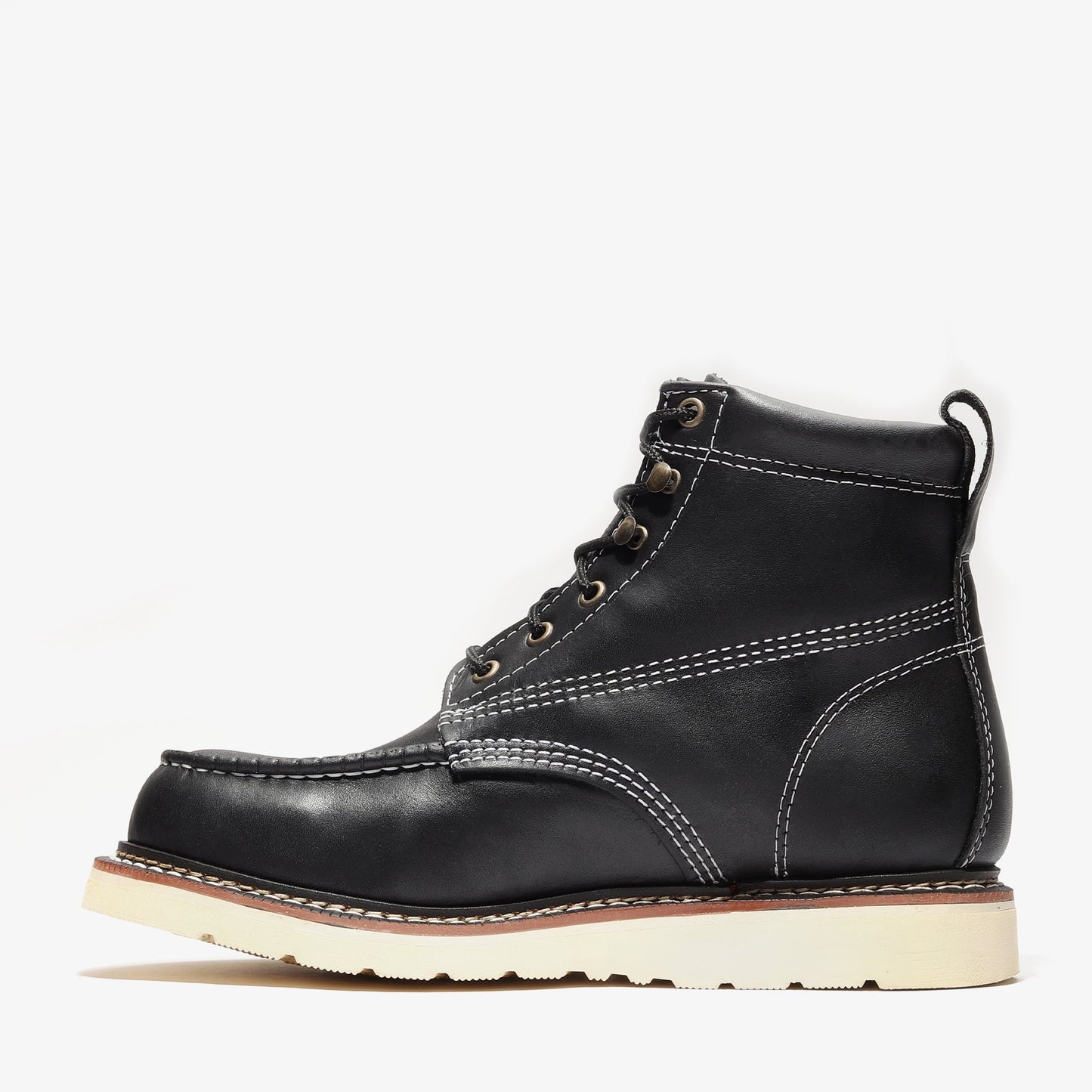 FRONTIER CLASSIC 6" MOC TOE BLACK Bonanza Boots Classic Wedge The Snag Bin