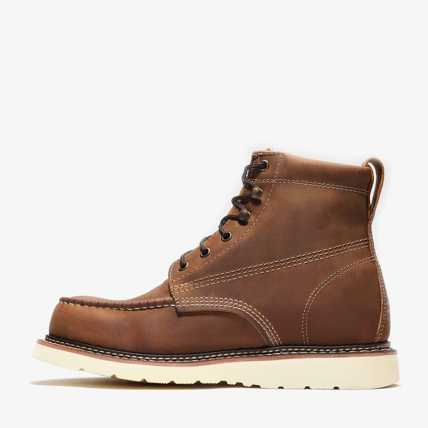 FRONTIER CLASSIC 6" MOC TOE CRAZY BROWN Bonanza Boots Classic Wedge The Snag Bin