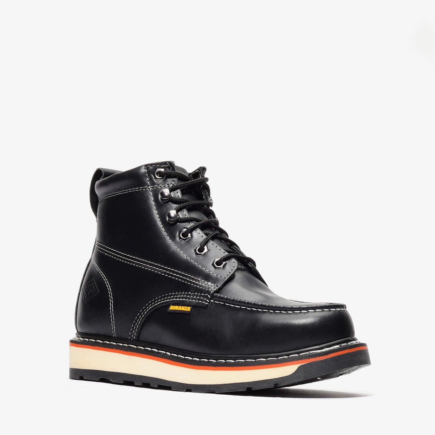 FRONTIER DUAL 6" MOC TOE BLACK Bonanza Boots Industrial Wedge The Snag Bin