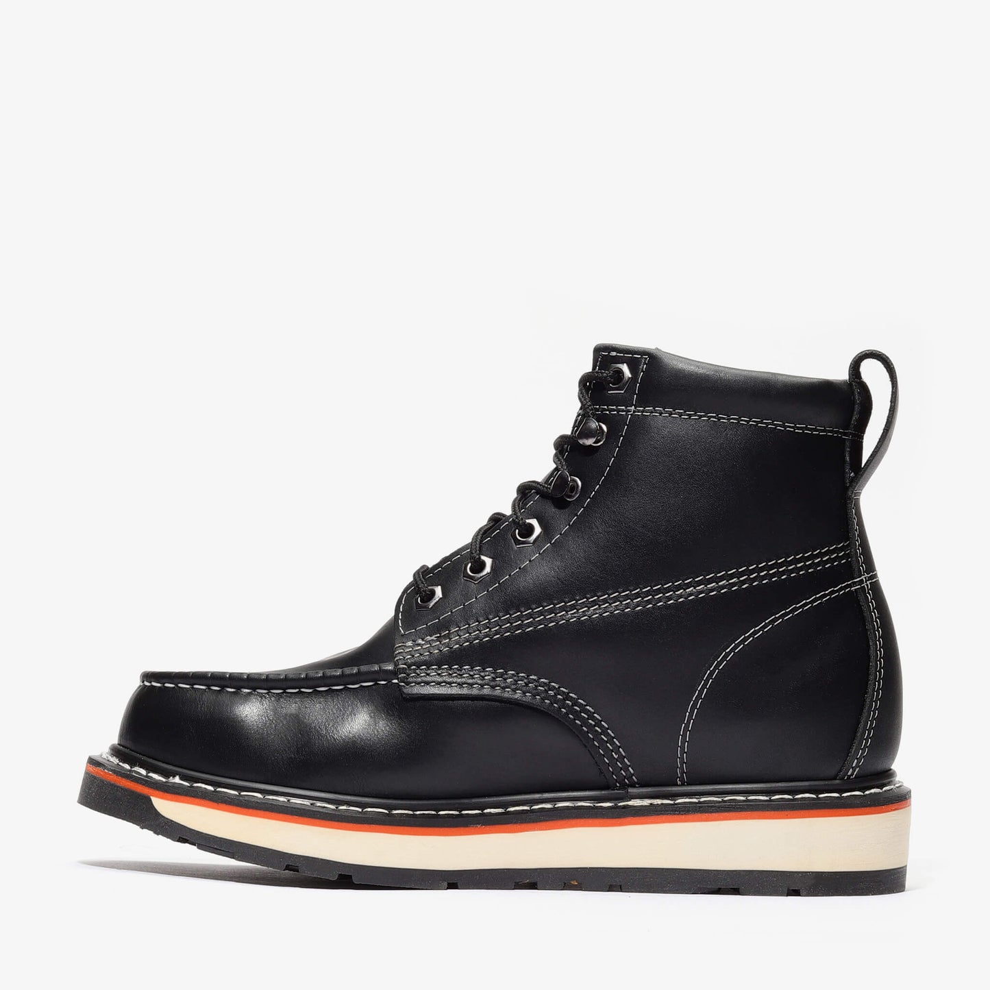 FRONTIER DUAL 6" MOC TOE BLACK Bonanza Boots Industrial Wedge The Snag Bin