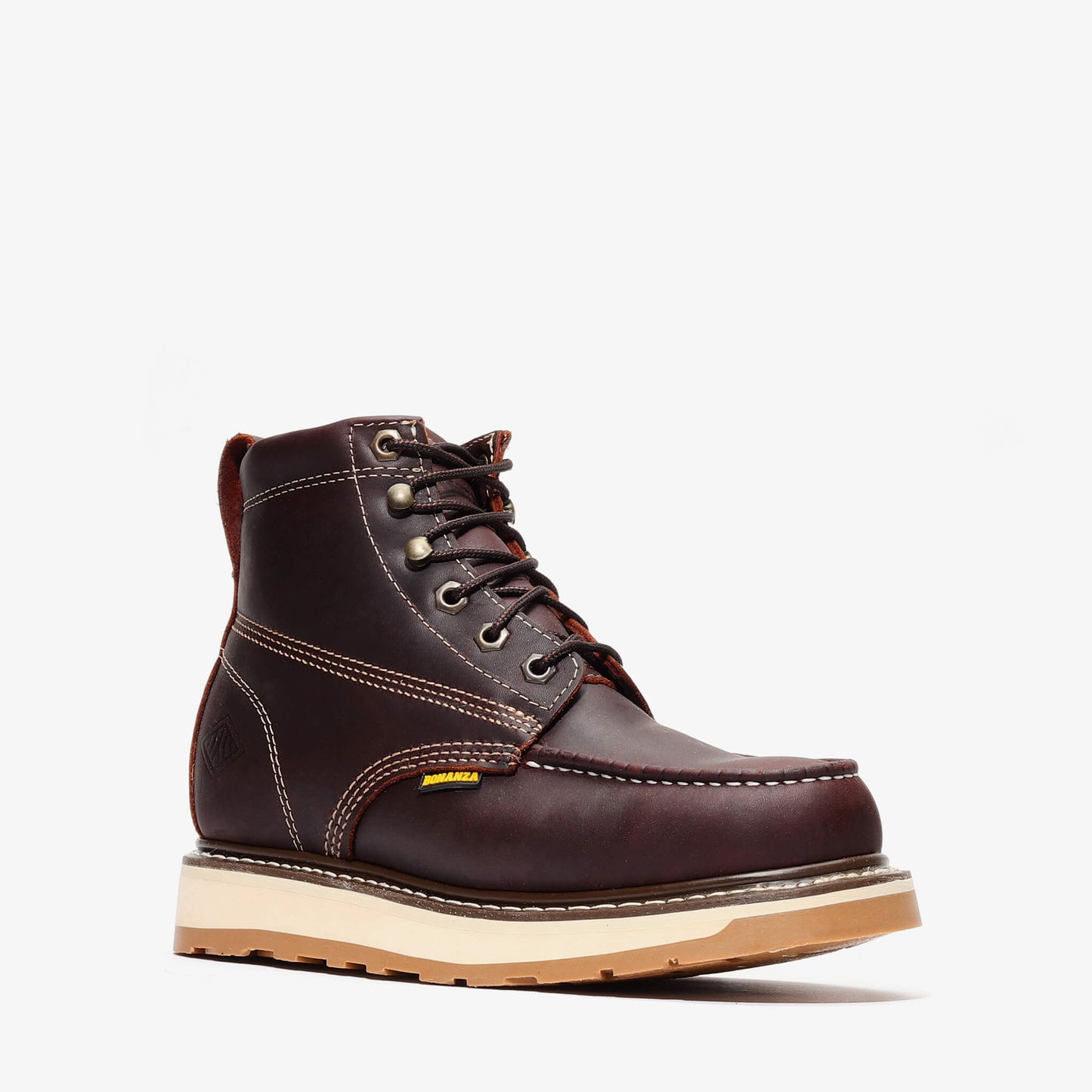 FRONTIER DUAL 6" MOC TOE BURGUNDY Bonanza Boots Industrial Wedge The Snag Bin