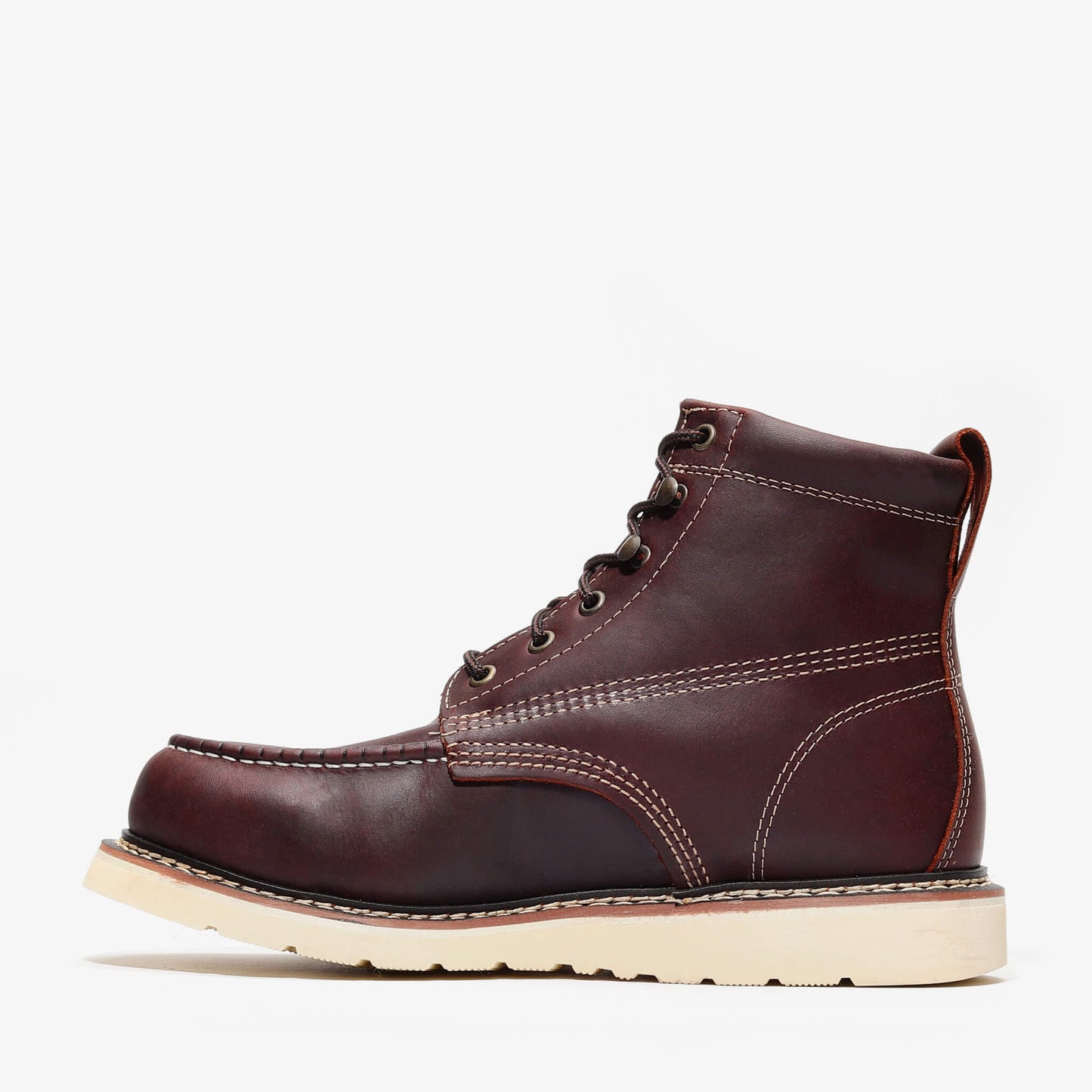 FRONTIER CLASSIC 6" MOC TOE BURGUNDY XL Bonanza Boots Classic Wedge The Snag Bin