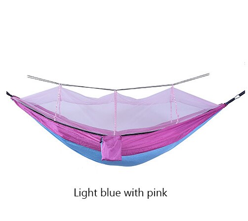 Bourette spinning 210T Nylon Hammock Outdoor Anti-mosquito Hammock Outdoor Camping Goods Bed Bearing V.I.P Digital Presence 37.72 The Snag Bin