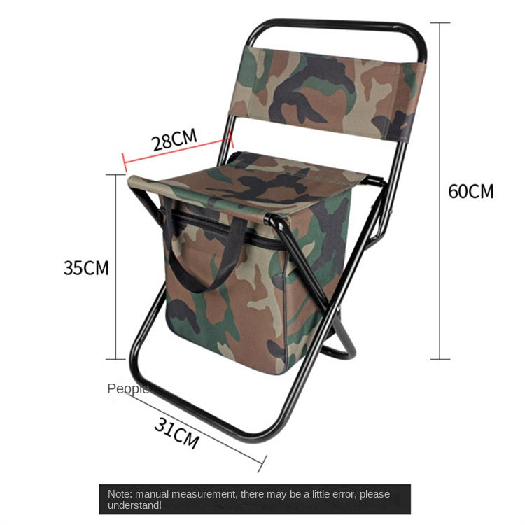 Outdoor Camping Folding Chair with Storage Backrest and Carrying Bag for Art Students' Sketching V.I.P Digital Presence The Snag Bin