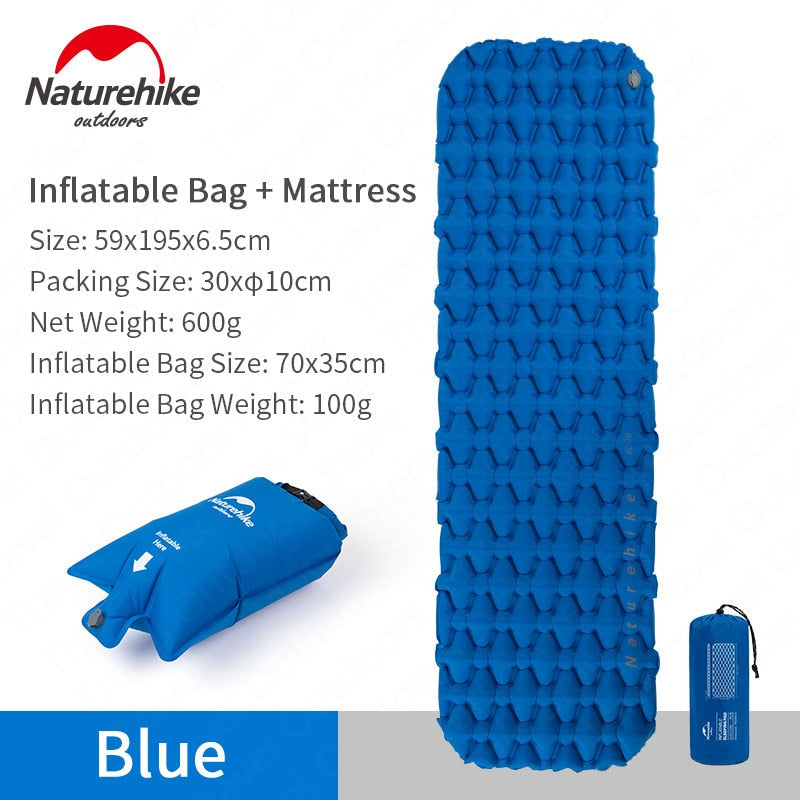 Naturehike Outdoor Camping Mat Inflatable Bag Inflatable Tent Sleeping Pad Ultralight Portable Picnic Air Mat Camping Picnic Pad V.I.P Digital Presence 103.08 The Snag Bin