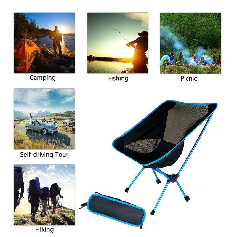 Travel Ultralight Folding Chair Superhard High Load Outdoor Camping Chair Portable Beach Hiking Picnic Seat Fishing Tools Chair V.I.P Digital Presence The Snag Bin