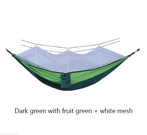 Bourette spinning 210T Nylon Hammock Outdoor Anti-mosquito Hammock Outdoor Camping Goods Bed Bearing V.I.P Digital Presence 37.72 The Snag Bin