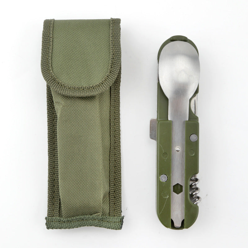 Camping Folding Knife Fork And Spoon Combination Stainless Steel Tableware Knife And Fork Multi-Function Knife Disassembly And Assembly Tableware V.I.P Digital Presence 18.74 The Snag Bin
