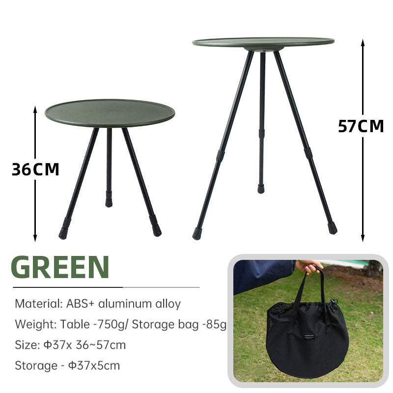Outdoor Furniture Balcony Lightweight Portable Aluminum Height Adjustable Small Round Outdoor Folding Picnic Camping Table V.I.P Digital Presence 39.12 The Snag Bin