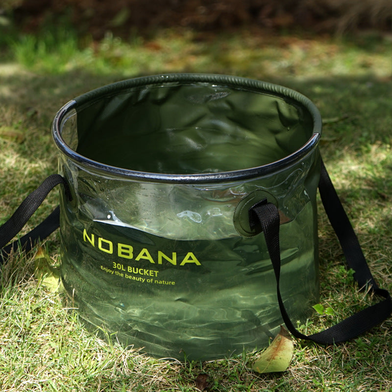 Outdoor folding bucket camping portable barbecue dish washing bucket telescopic fishing bucket V.I.P Digital Presence 25.92 The Snag Bin