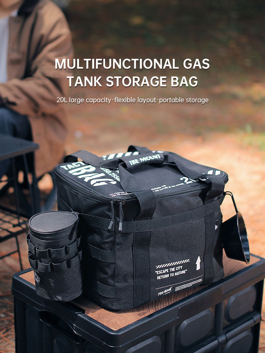 Outdoor Large Capacity Storage Bag 20L Set Pot Cooker Collision Resistant Multifunctional Portable Gas Tank Storage Bag Camping V.I.P Digital Presence The Snag Bin