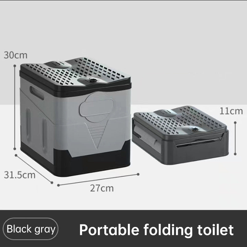 Portable folding camping toilet: adult/child use, self-contained, with lid and seat. V.I.P Digital Presence 45.90 The Snag Bin