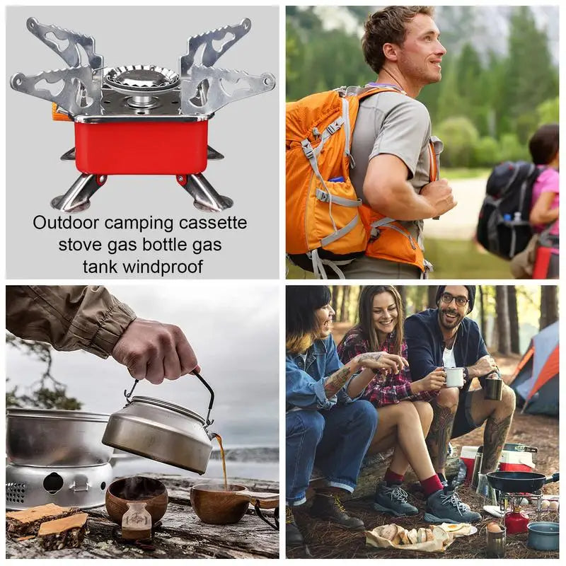Camping Foldable Windproof Portable Burner Outdoor Gas Tank Stove for Backpacking Camping Hiking and Picnic Camping Burner V.I.P Digital Presence The Snag Bin