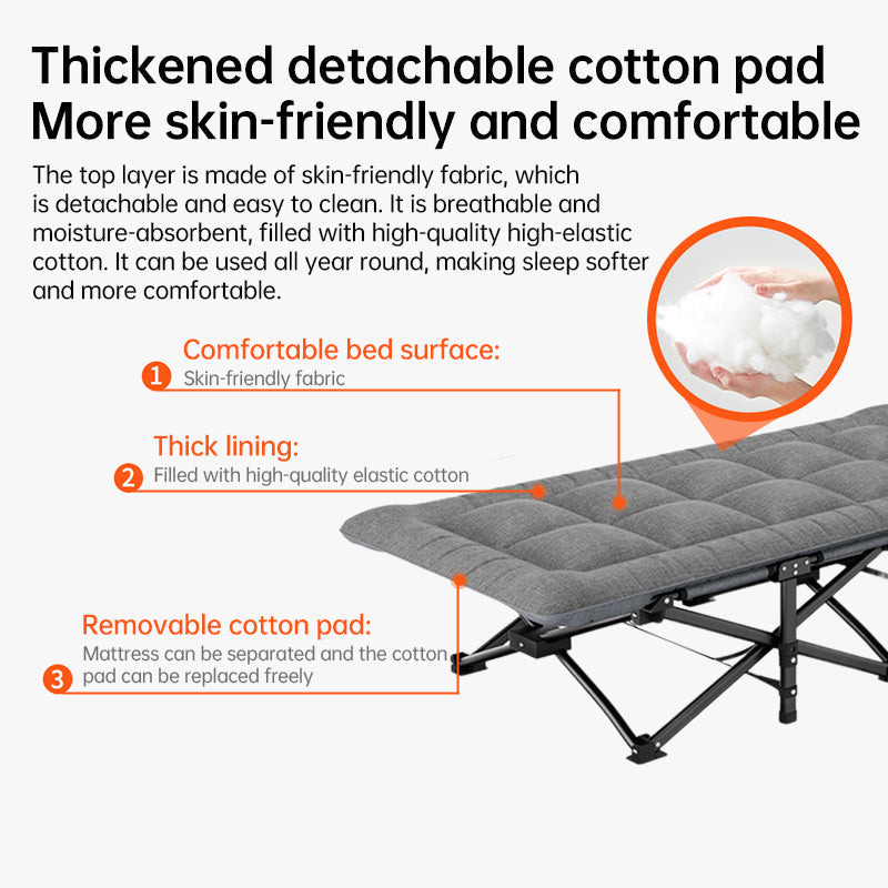 Outdoor camping bed, foldable beach bed, single garden siesta bed, with storage bag, lightweight. V.I.P Digital Presence The Snag Bin