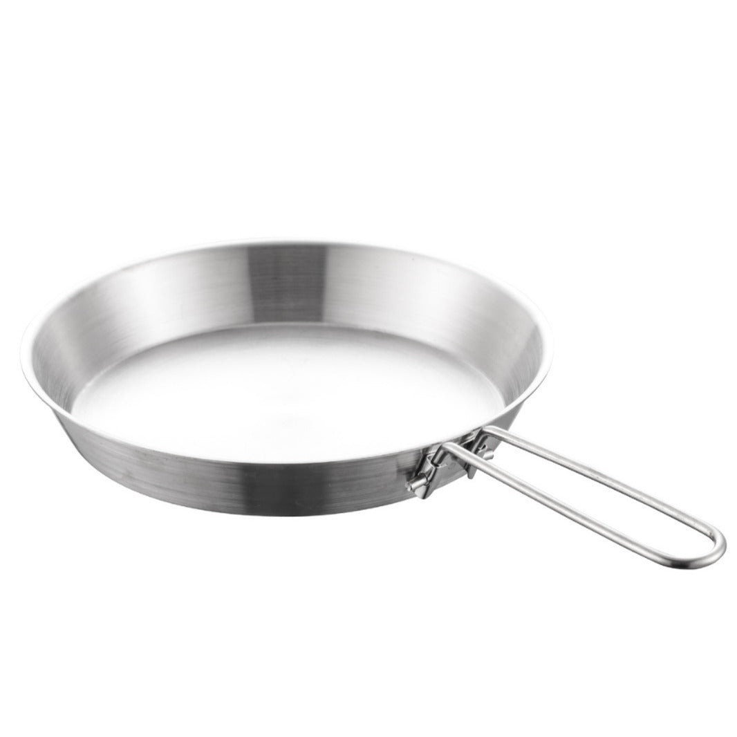 stainless steel folding handle frying pan outdoor flat bottomed frying pan mini frying pan portable frying pan camping equipment V.I.P Digital Presence The Snag Bin