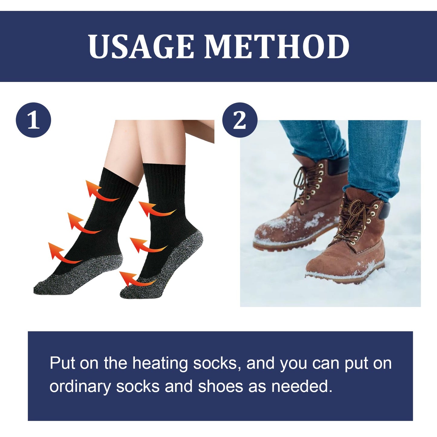 35 Degrees Aluminized Fibers Heating Socks, Relieve Vein Spontaneous Heat Constant Temperature Comfortable Warm Foot Cold Protection Socks V.I.P Digital Presence The Snag Bin