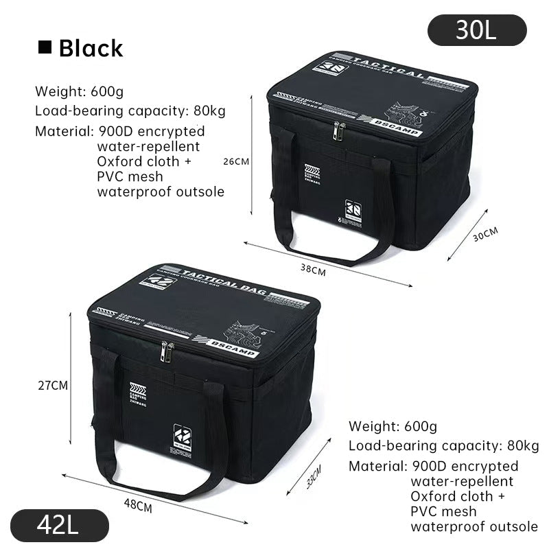 Outdoor storage bag, large - capacity foldable storage box, camping gear for picnic, portable, water - resistant V.I.P Digital Presence 32.10 The Snag Bin