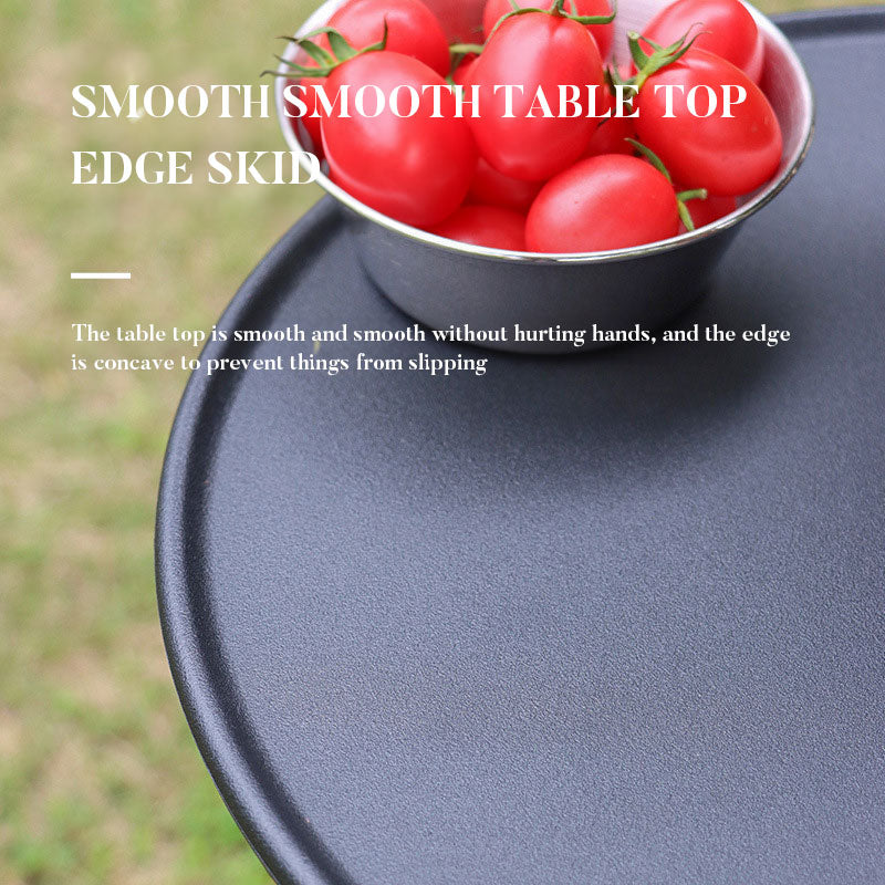 Outdoor Furniture Balcony Lightweight Portable Aluminum Height Adjustable Small Round Outdoor Folding Picnic Camping Table V.I.P Digital Presence The Snag Bin