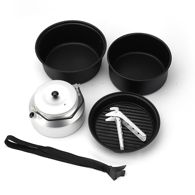 Non-stick coating aluminum alloy cover pot kettle lightweight portable camping pot frying pan outdoor picnic pot set V.I.P Digital Presence 65.70 The Snag Bin