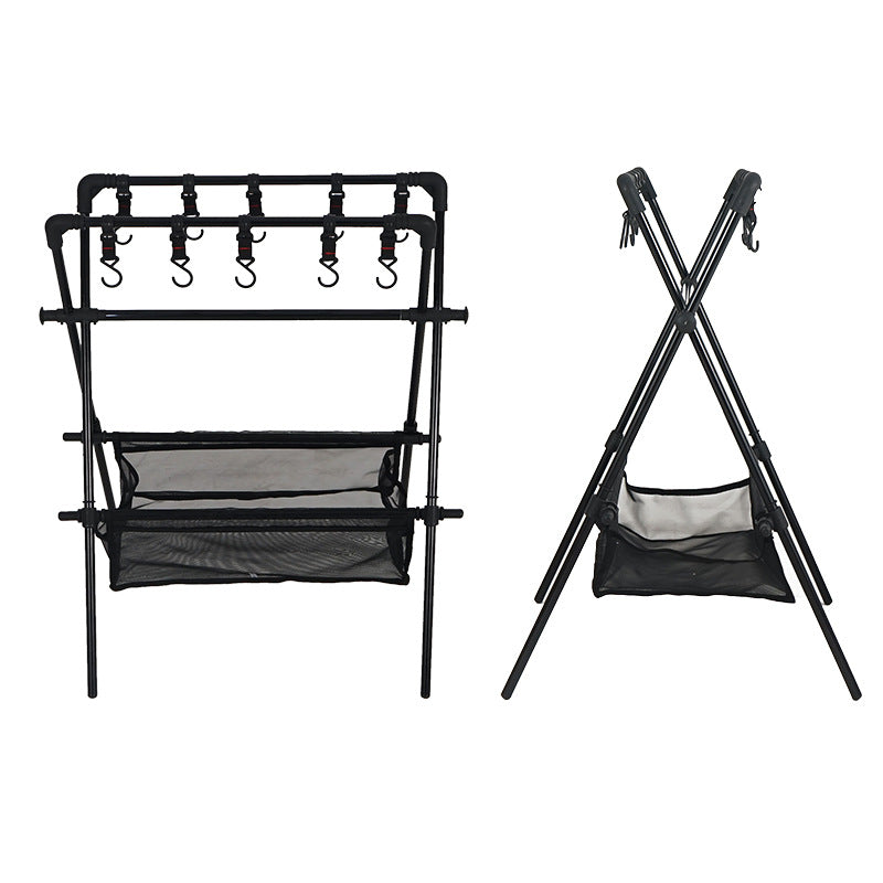 Outdoor camping folding shelf camping car drying rack drying net drying rack storage rack V.I.P Digital Presence The Snag Bin