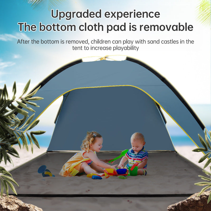 Quick-open beach tent, sun shelter, light shade for outdoor camping, 3-vented, spacious design V.I.P Digital Presence The Snag Bin