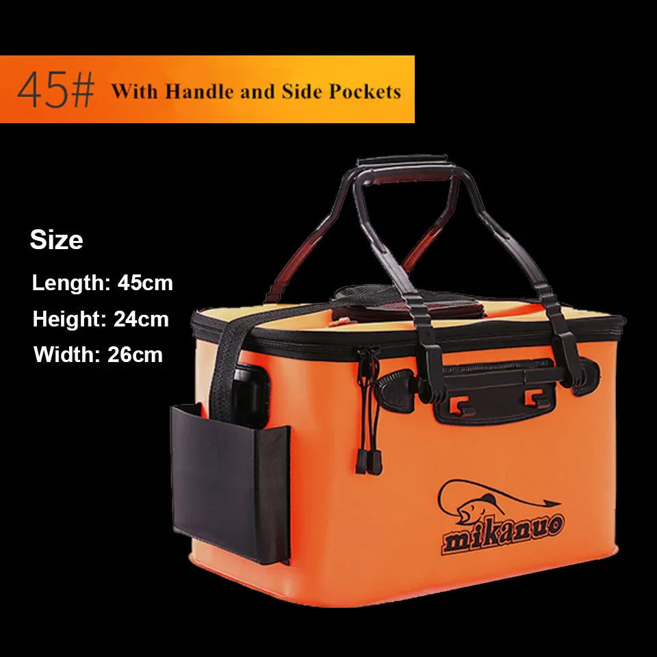 Portable EVA Fishing Bag Collapsible Fishing Bucket Live Fish Box Camping Water Container Pan Basin Tackle Storage Bag V.I.P Digital Presence 40.38 The Snag Bin
