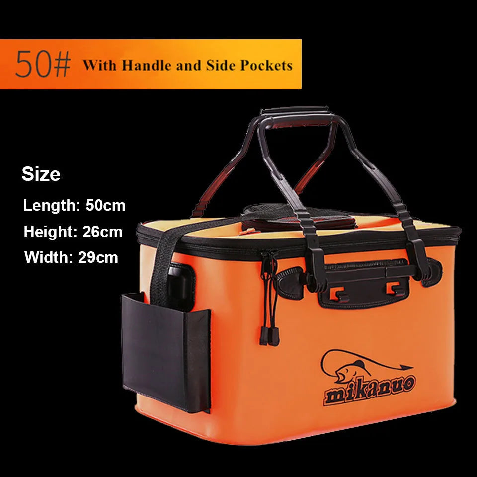 Portable EVA Fishing Bag Collapsible Fishing Bucket Live Fish Box Camping Water Container Pan Basin Tackle Storage Bag V.I.P Digital Presence 43.74 The Snag Bin
