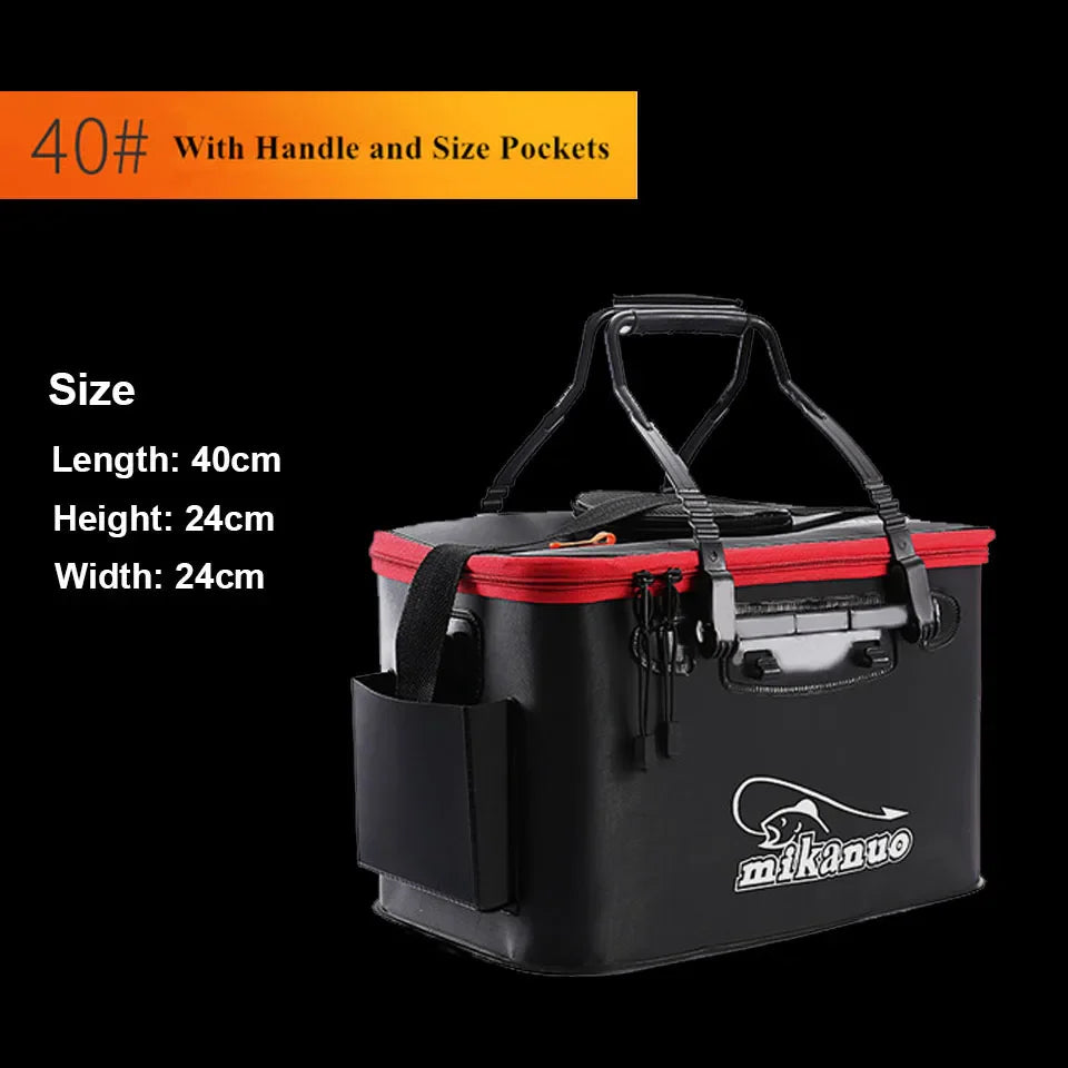 Portable EVA Fishing Bag Collapsible Fishing Bucket Live Fish Box Camping Water Container Pan Basin Tackle Storage Bag V.I.P Digital Presence 38.08 The Snag Bin