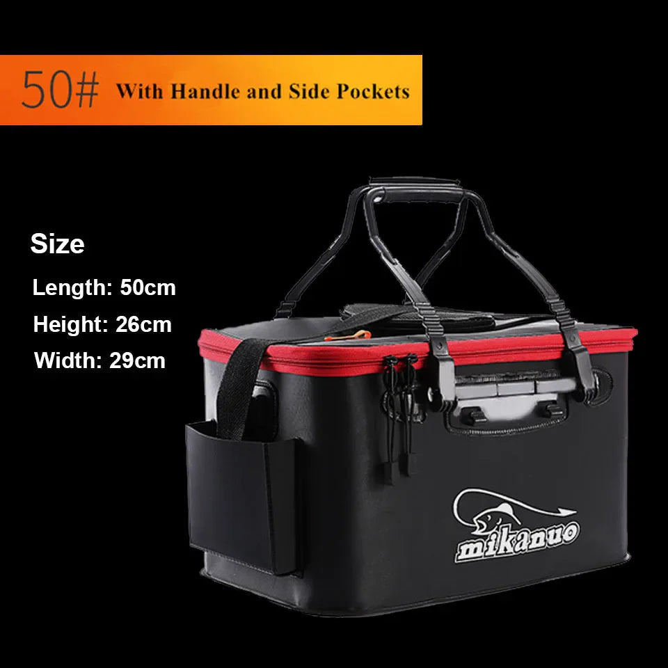 Portable EVA Fishing Bag Collapsible Fishing Bucket Live Fish Box Camping Water Container Pan Basin Tackle Storage Bag V.I.P Digital Presence 43.74 The Snag Bin
