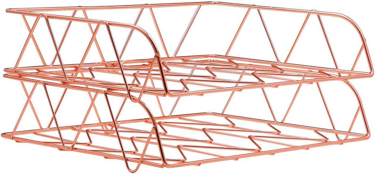 Desktop File Organizer Metal Stackable Letter Tray Paper Holder Rack, 2 Pack, Gold – Free Shipping a08a2512f9a5c6d998e40f5cc38913aa