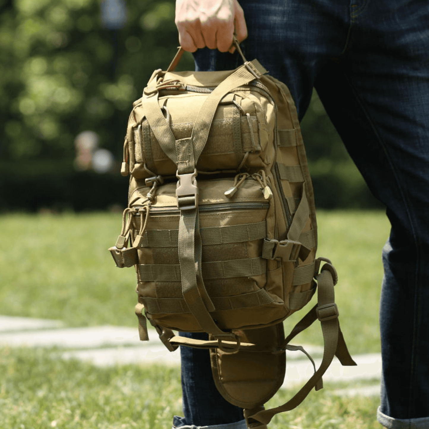 Tactical Medium 15L Sling Backpack Range Bag Mercantile Mountain Backpacks The Snag Bin