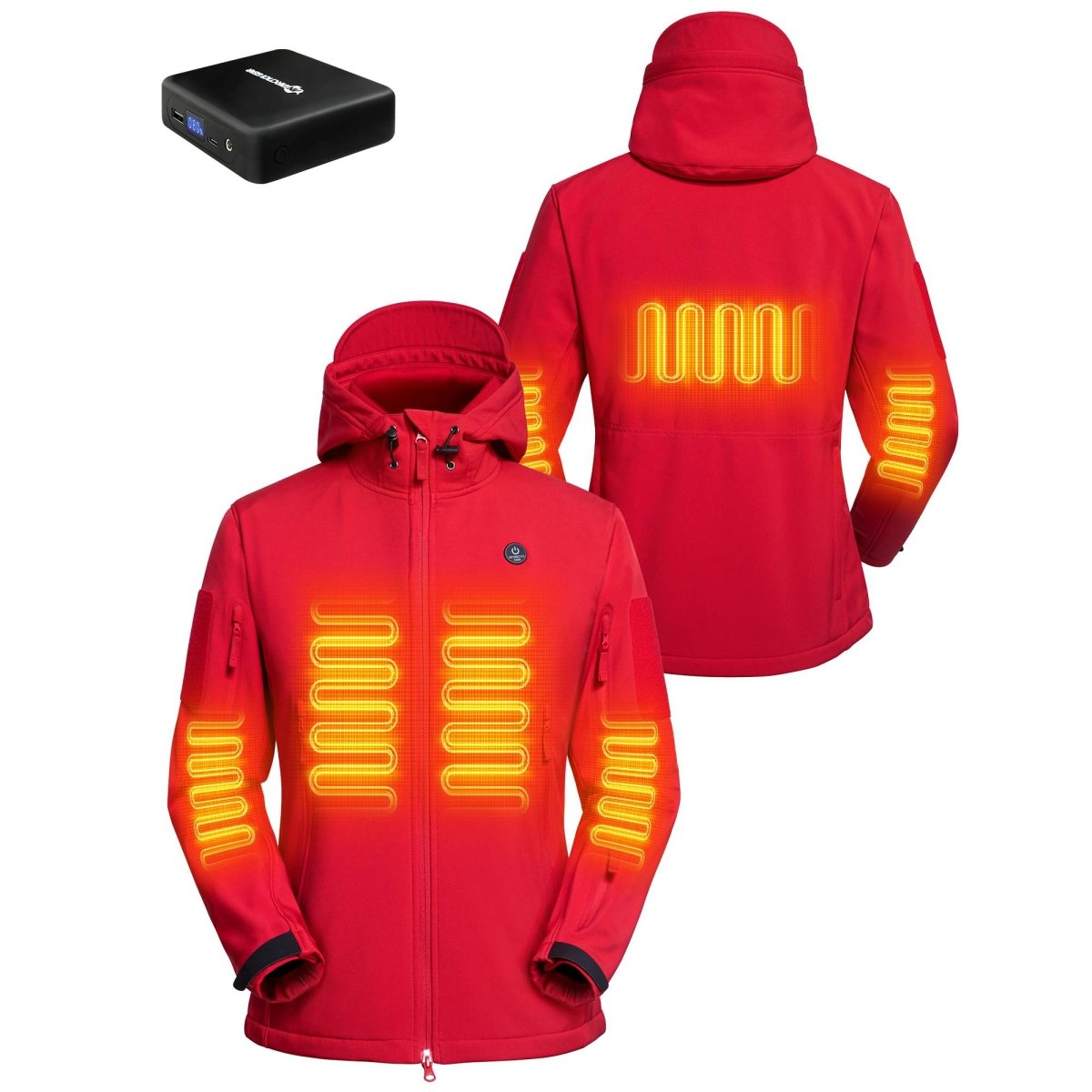 ANTARCTICA GEAR Heated Jacket for Men and Women, Winter Coat Soft Shell Heating Hood Jacket - The Snag Bin