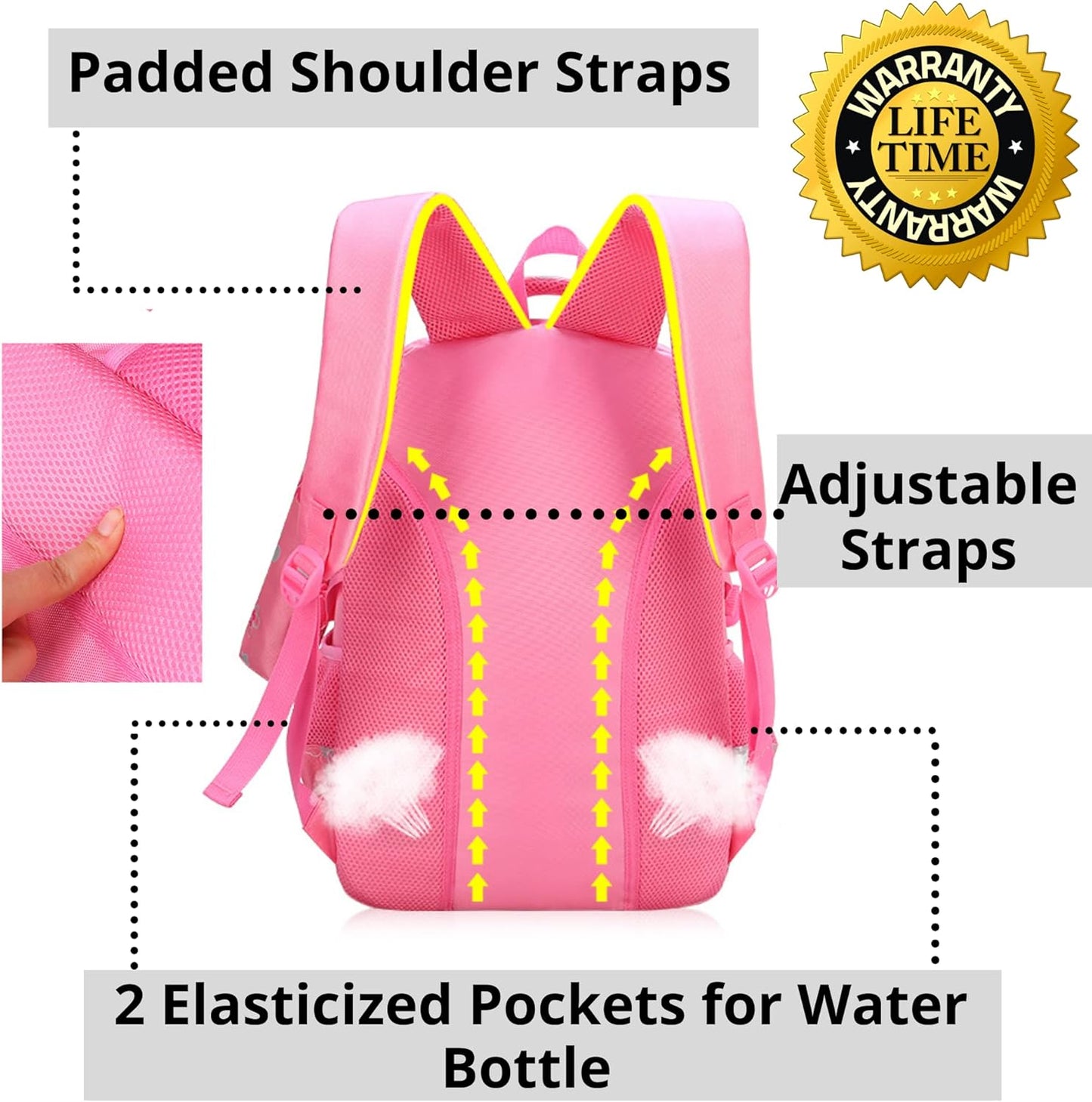 Kids Backpack for Girls with Pencil Case Trendy Backpack for School Water Repellent | Backpacks for Elementary or Kindergarten | Pink School Bag 16" School Bag – Free Shipping bafdbe1587117ae0d751699caccad25e