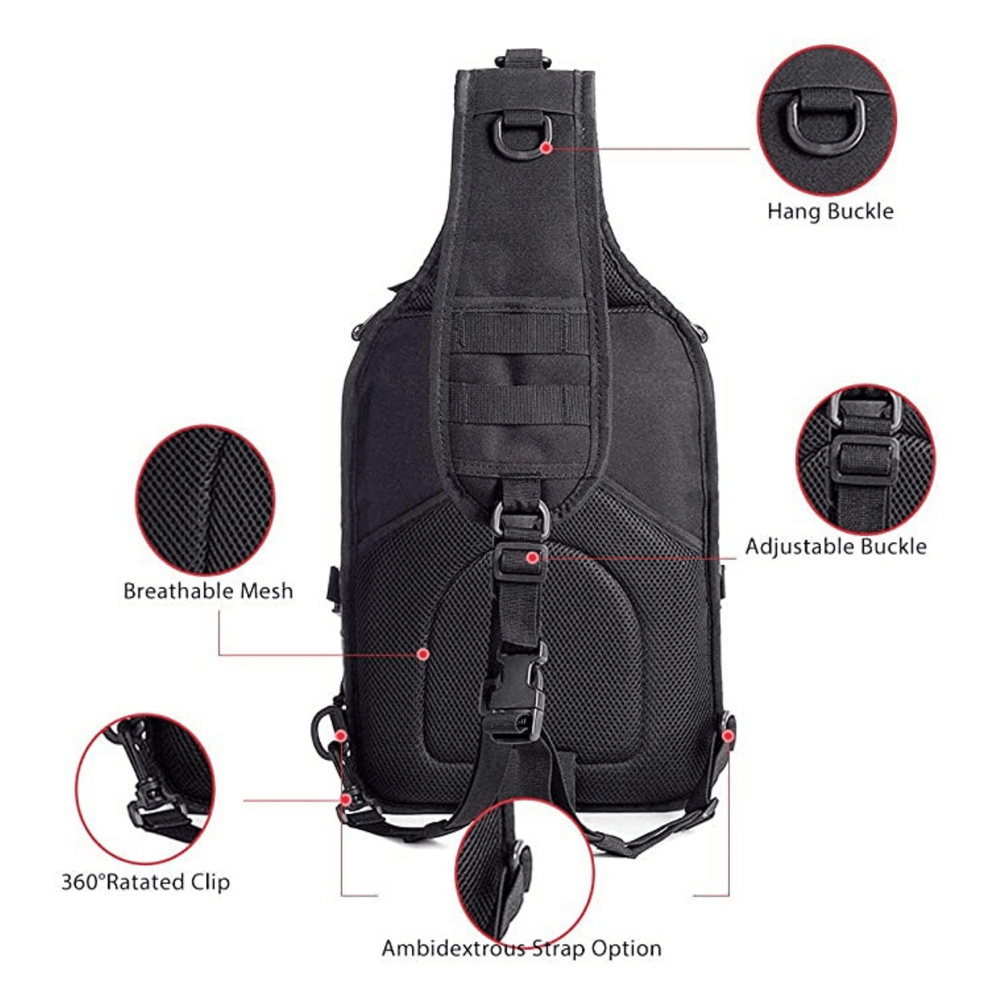 Tactical Medium 15L Sling Backpack Range Bag Mercantile Mountain Backpacks The Snag Bin