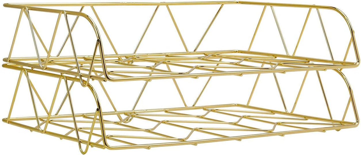 Desktop File Organizer Metal Stackable Letter Tray Paper Holder Rack, 2 Pack, Gold – Free Shipping c4c887decf6064628877ce1835eb2e11