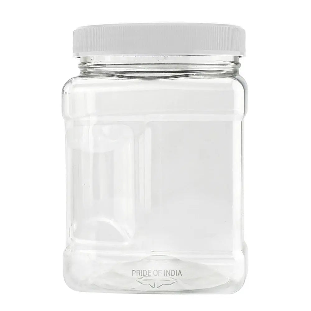 Clear PET Plastic Grip Dry/Liquid Food Storage Jars w/ Caps (Food Grade - BPA Free) - The Snag Bin