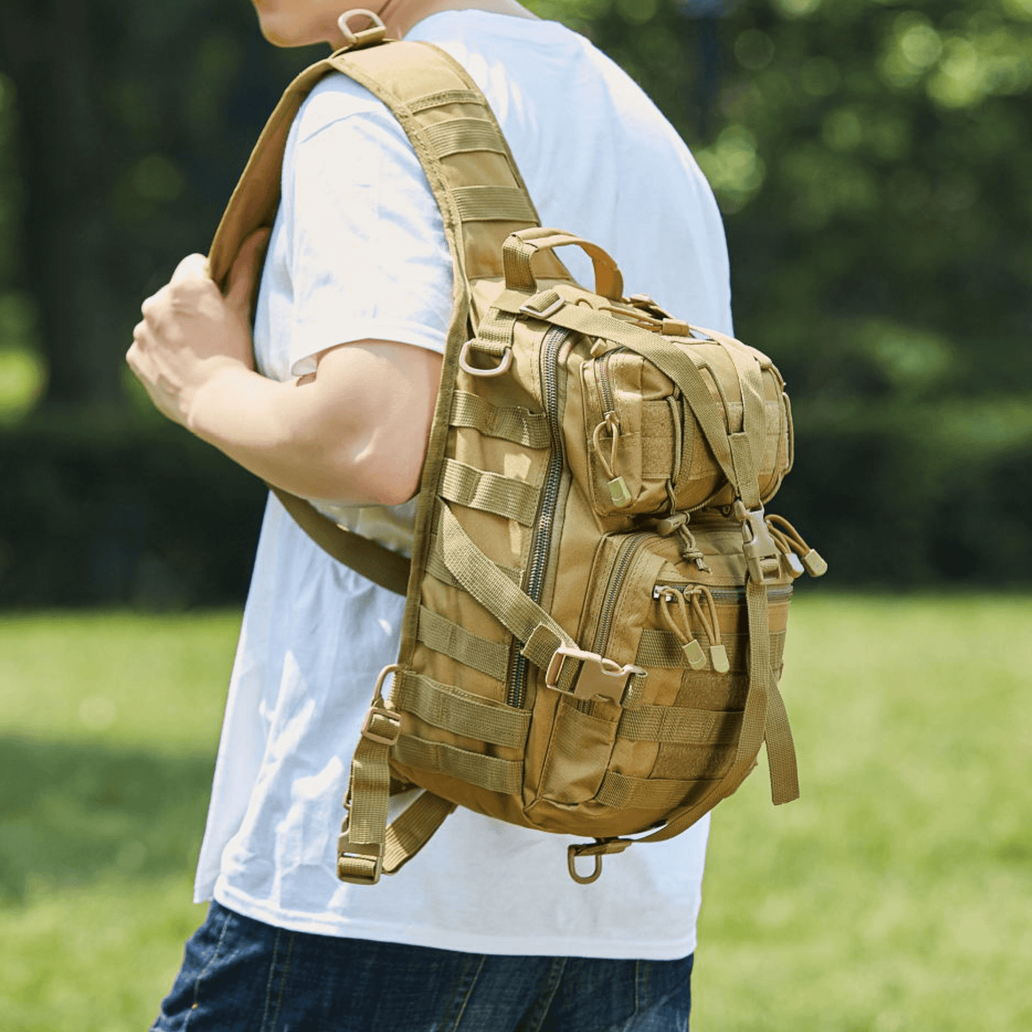Tactical Medium 15L Sling Backpack Range Bag Mercantile Mountain Backpacks The Snag Bin