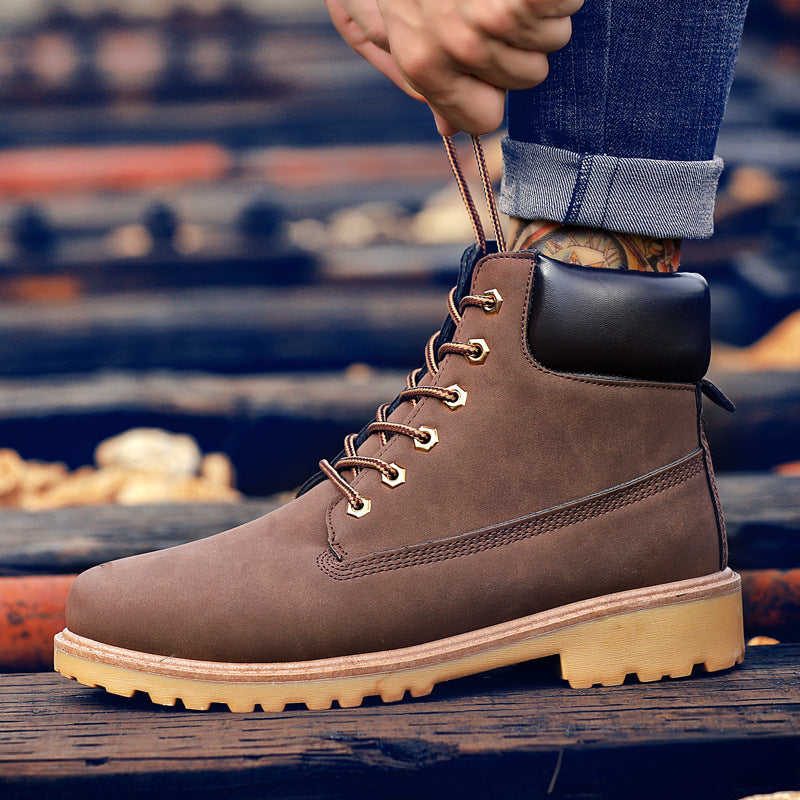 Fashionable high top Martin boots for men casual Baotou workwear shoes autumn and winter men's boots V.I.P Digital Presence The Snag Bin
